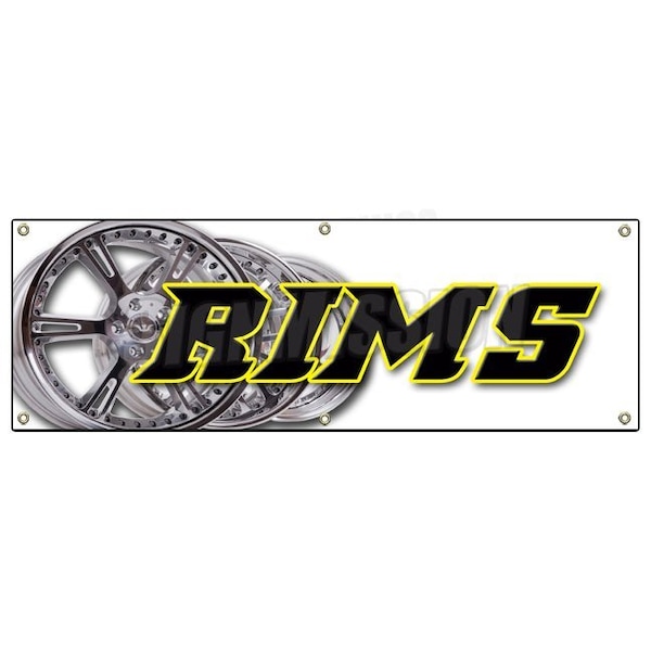 RIMS BANNER SIGN wheels tires car rims truck suv dubs automotive auto